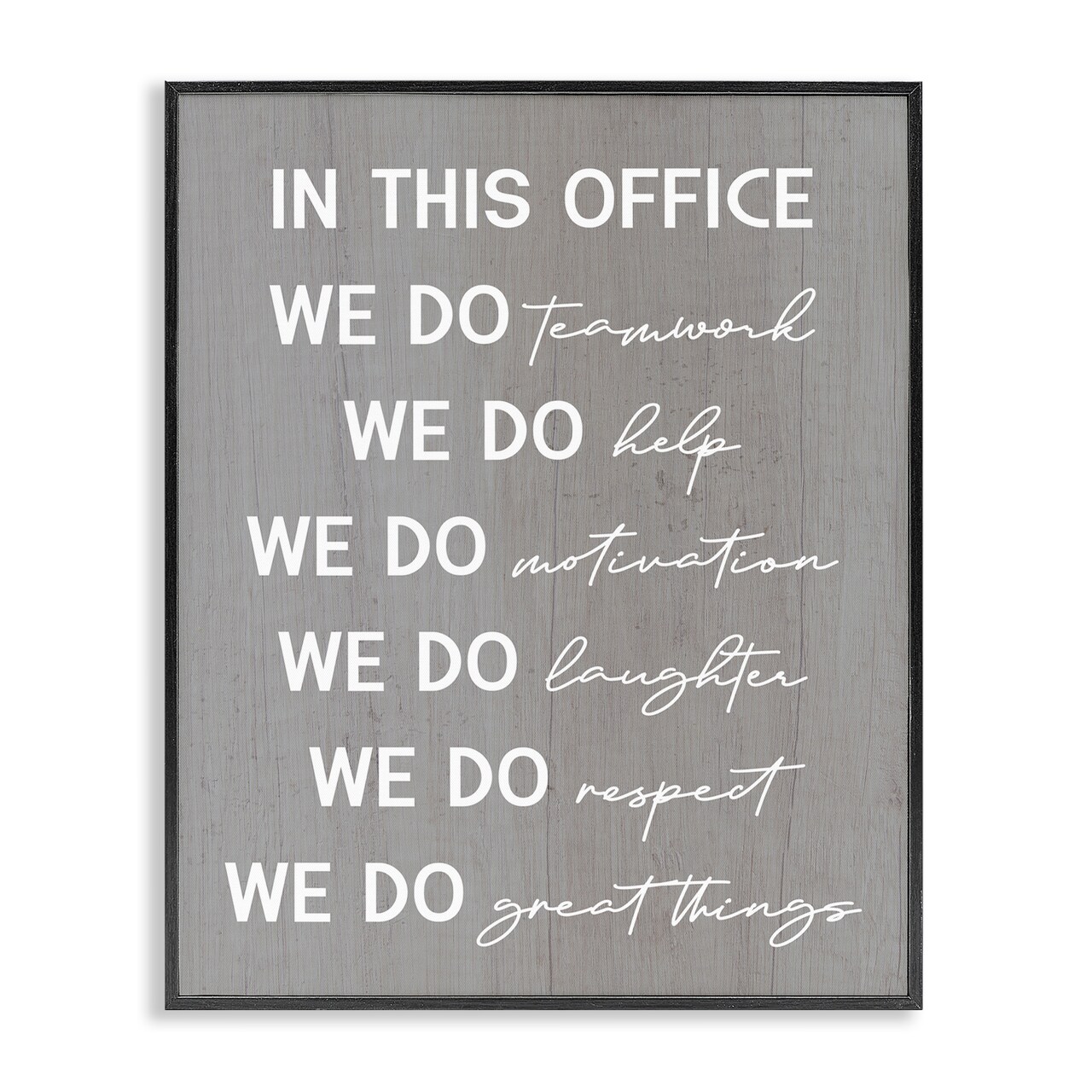 Stupell Industries Inspirational Office Phrases Framed Giclee Wall Art Design by Daphne Polselli